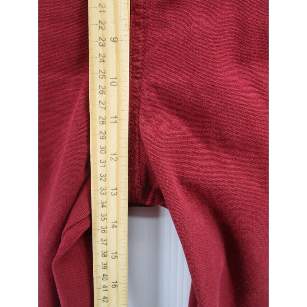 Anthropologie Red Pants with Patterned Trim - Picture 5 of 11
